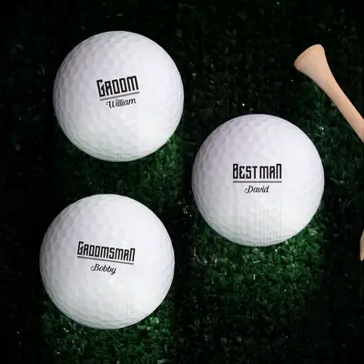 Personalized golf balls for your groomsmen