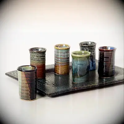 Ceramic tequila shot glasses