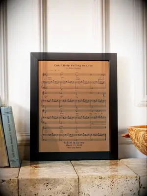 Sheet music wall art