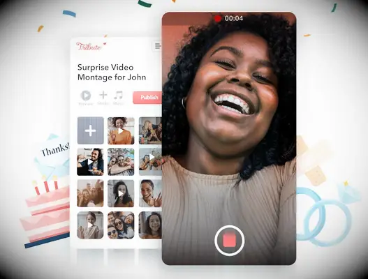 Group video montage maid of honor gift to bride