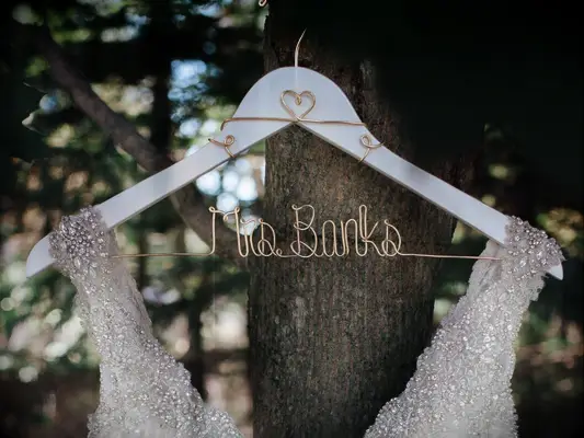 Etsy wedding dress hanger bride gift from the maid of honor for the wedding day