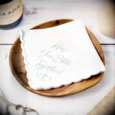 Funny handkerchief gift from maid of honor to bride