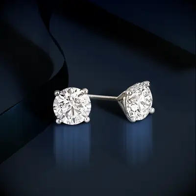 Diamond stud earrings
