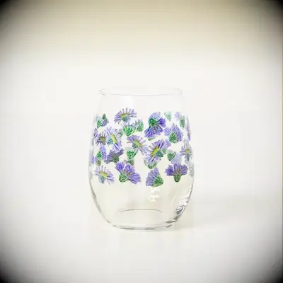 Flower wine glass