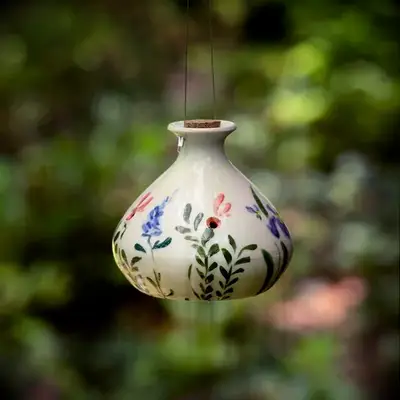 Porcelain bird feeder