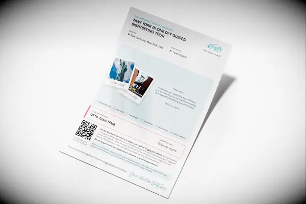 Experience gift voucher paper anniversary gift from Tinggly