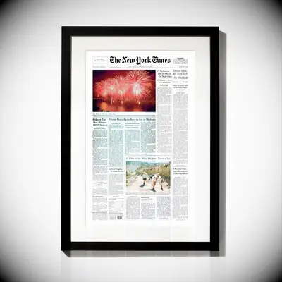 New York Times wedding day reprint paper anniversary gift 