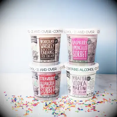 Boozy ice cream 21st birthday gift idea for boyfriend