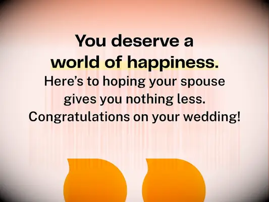 Congratulations message for brother from brother on wedding