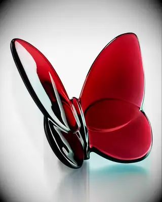 Red butterfly sculpture