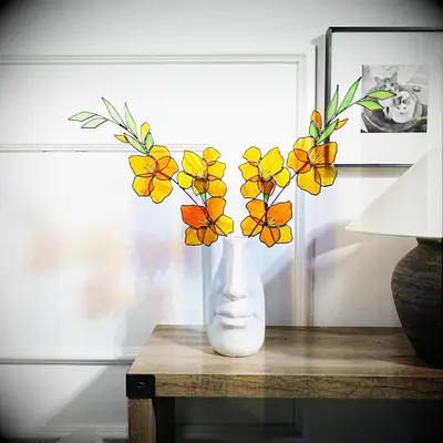 Stained glass flowers