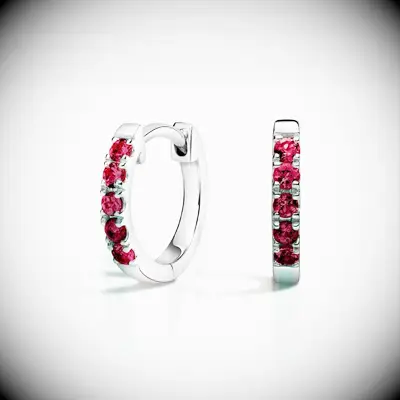 Ruby studded earrings