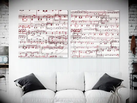 Wedding first dance song sheet lyrics on canvas wall art