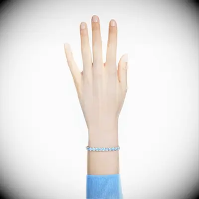 Blue crystal tennis bracelet mother-of-the-groom bridal shower gift