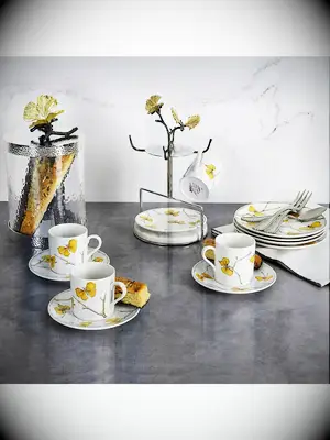 Porcelain teacup set mother of the groom bridal shower gift