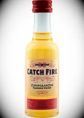 Mini bourbon bottle fall wedding favor