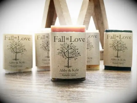 Pumpkin spice scented soaps from Etsy fall wedding favors