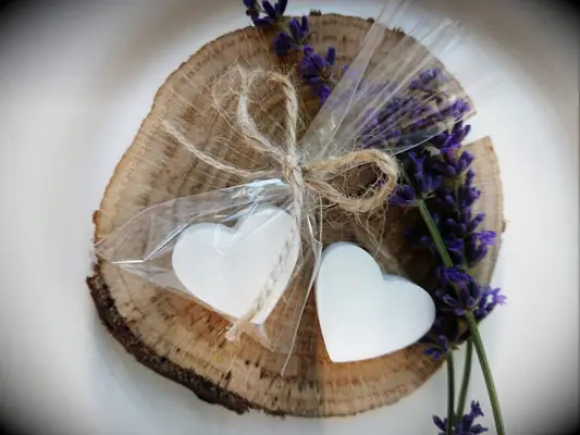 Heart-shaped soap wedding favors