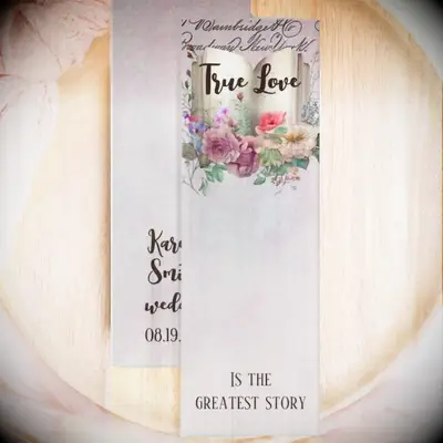 Mini bookmarks wedding favors