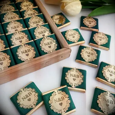 Custom wedding favor chocolates