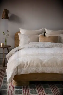 Cotton and linen woven duvet 13th anniversary gift