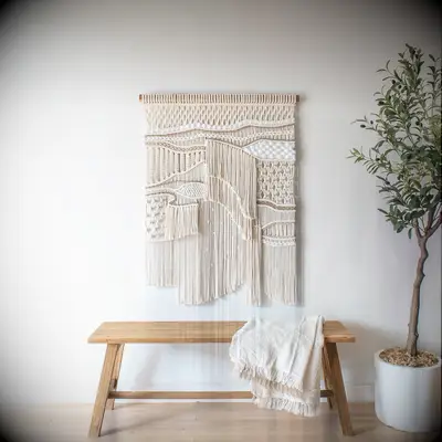 Macrame wall hanging from Etsy