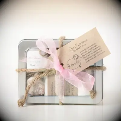 Pampering kit from Uncommon Goods for the best 13th wedding anniversary gift