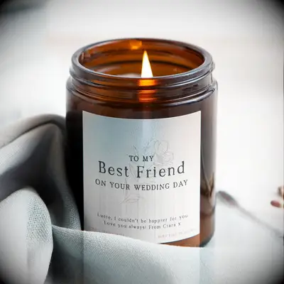 Calming candle wedding gift