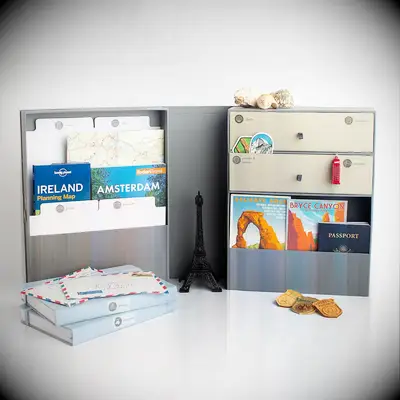 Travel keepsake library from Uncommon Goods