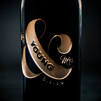 Etched wine bottle wedding gift for best friend