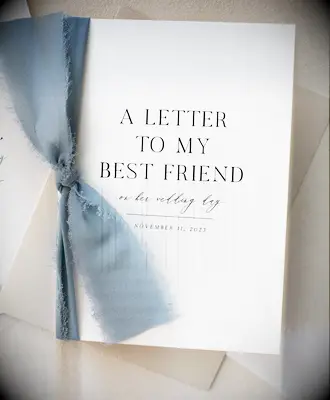 Handwritten wedding card from Etsy