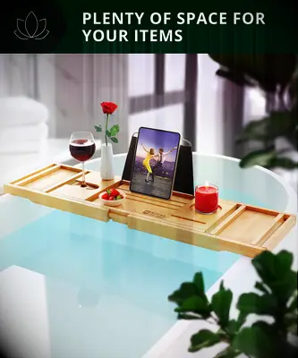 Bamboo bath caddy wedding gift for best friend