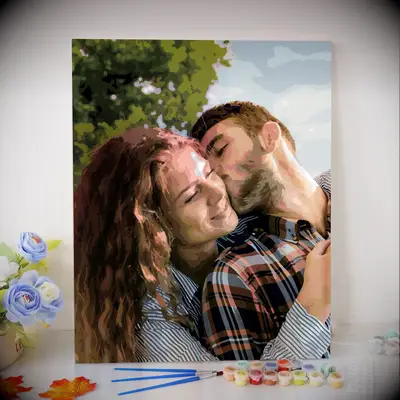 Custom paint-by-numbers kit mother