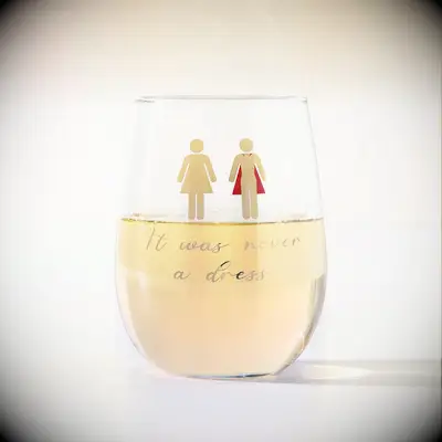 Empowering stemless wine glass Mother