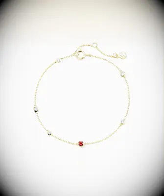 Dainty birthstone bracelet mother