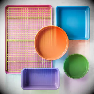 Colorful bakeware set mother