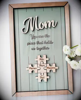 Custom engraved wood sign mother
