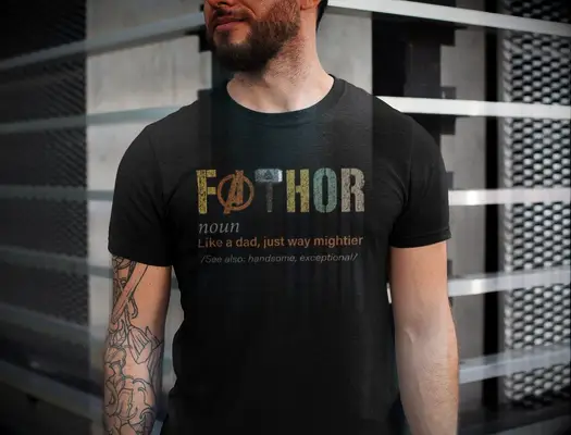 Marvel graphic T-shirt for dad, best Father