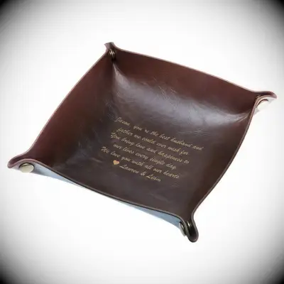 Personalized catchall tray father