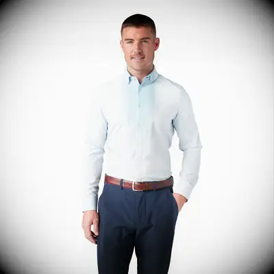 Wrinkle-resistant dress shirt father