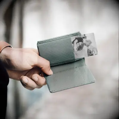 Custom metal wallet insert father