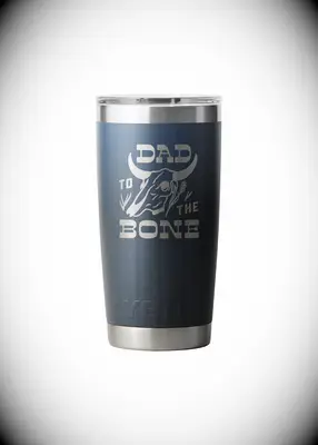 Laser-engraved YETI tumbler father