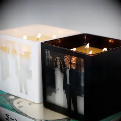 Custom image candle Valentine