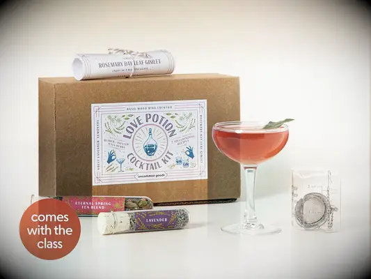 Love Potion cocktail-making kit for virtual Valentine