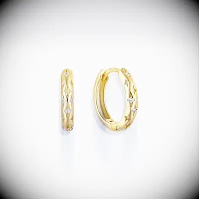 Falling stars huggie earrings Valentine