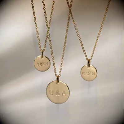 Initials necklace Valentine