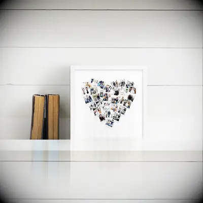 Collage heart wall art cute Valentine