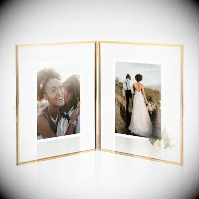 Pressed glass frame Valentine