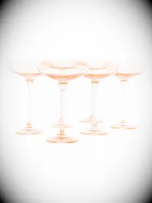 Blush Pink Tinted Champagne Coupes 6-Piece Set for daughter in law gift