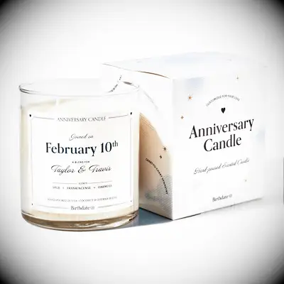 Relationship tarot candle 11th anniversary gift